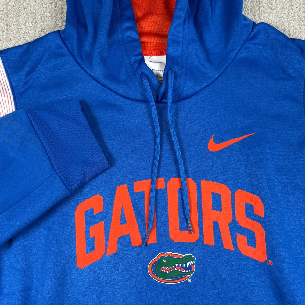 Nike Therma-Fit Mens XL Florida Gators Blue Fleece Pullover Hoodie Sweatshirt